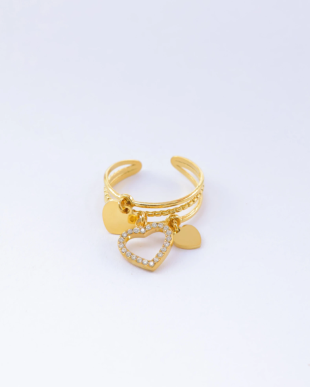 TRIPLE HEARTS CHARM RINGS 928853