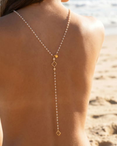 PEARL CLOVER WHISPER BACK NECKLACE 222856