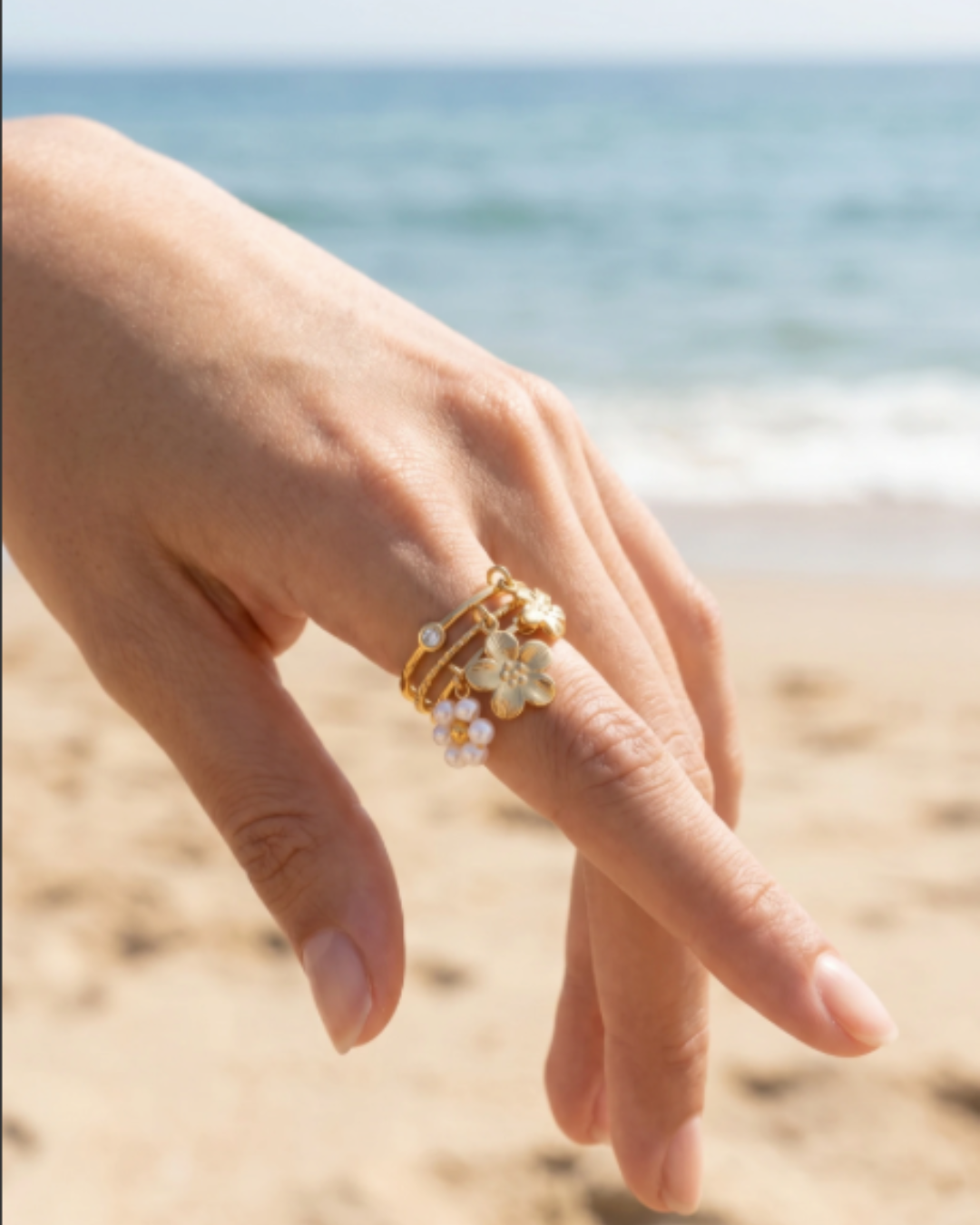 BLOSSOM & PEARL DROP RING 99920 — view 3