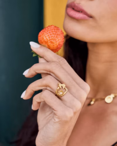 COQUETTE BOW & DAISY RING 1852917