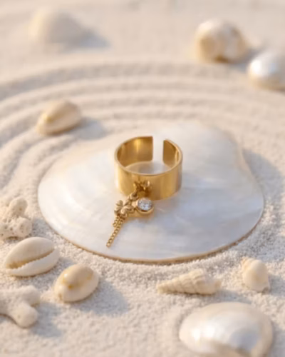 CHARM WAVE RING 128523
