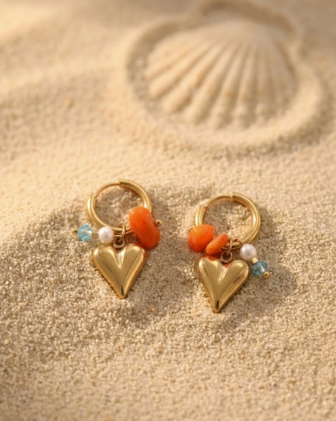 AMALFI HEART EARRINGS 62529 — view 2