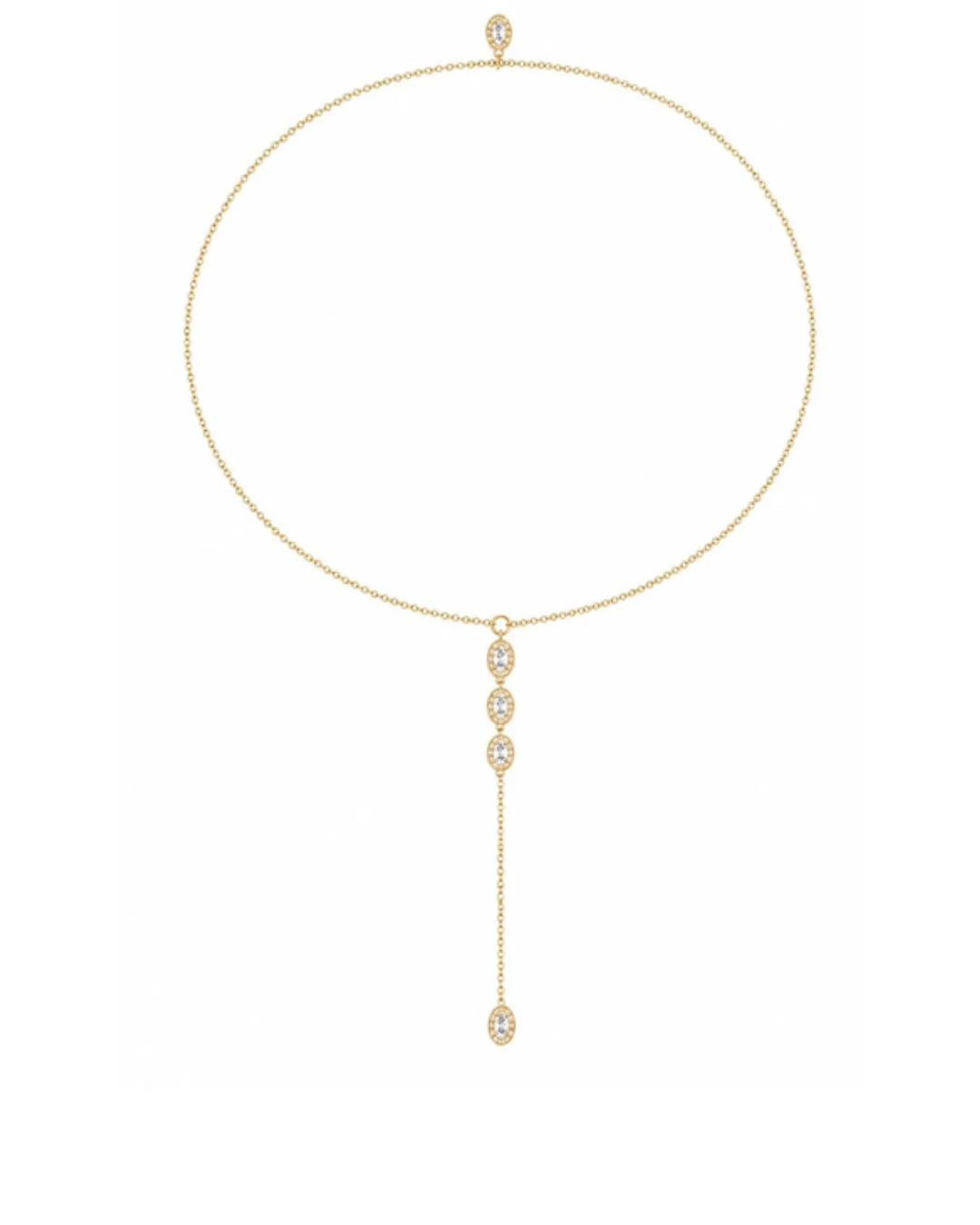 ETHERIAL OVAL BACK NECKLACE 12852 — view 2