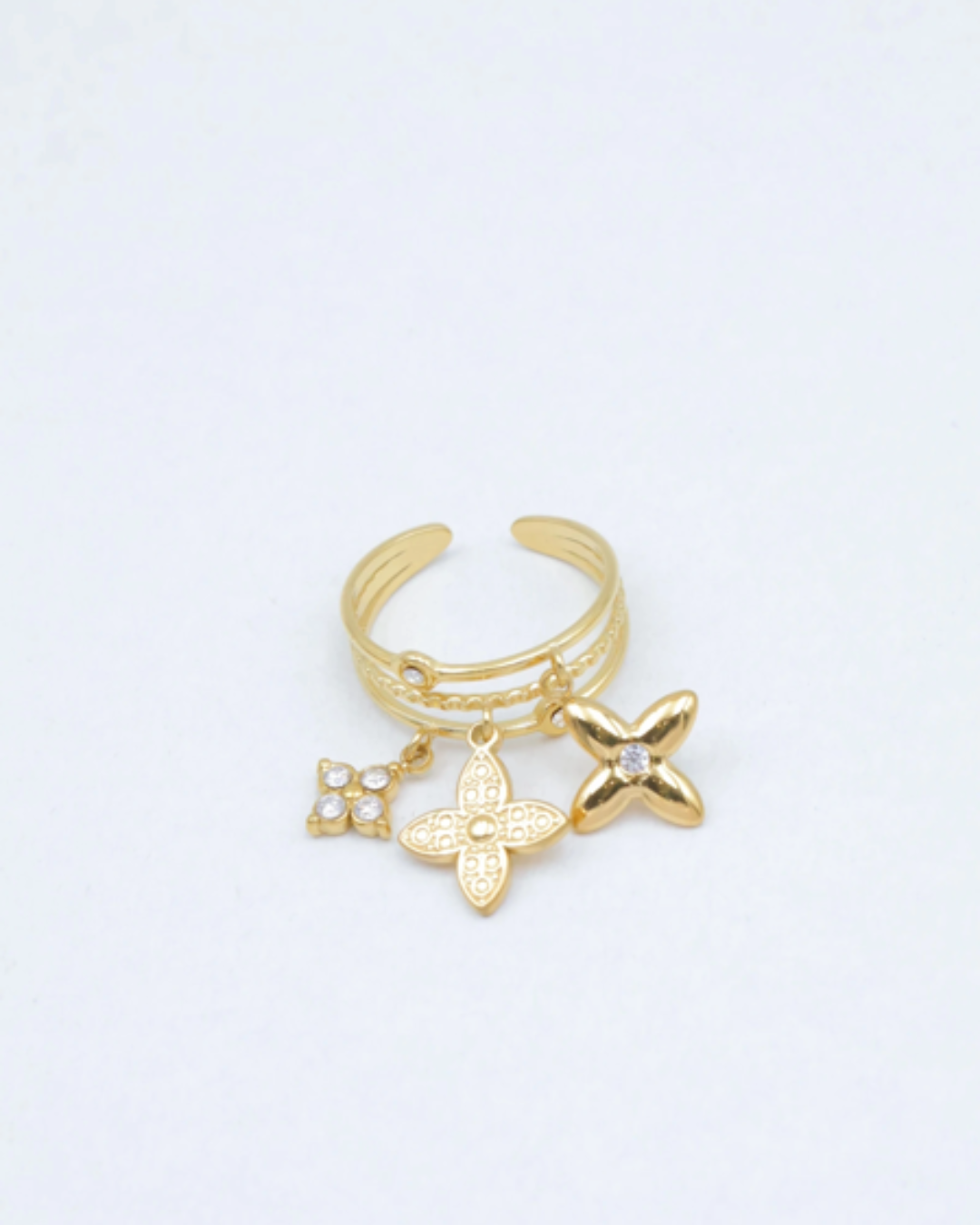 TRIPLE BLOSSOM CHARM RING 928854