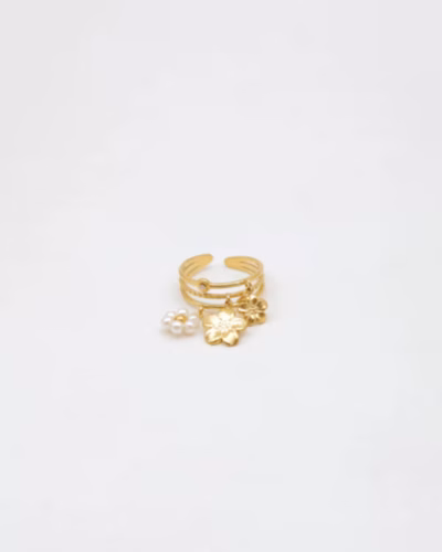 BLOSSOM & PEARL DROP RING 99920