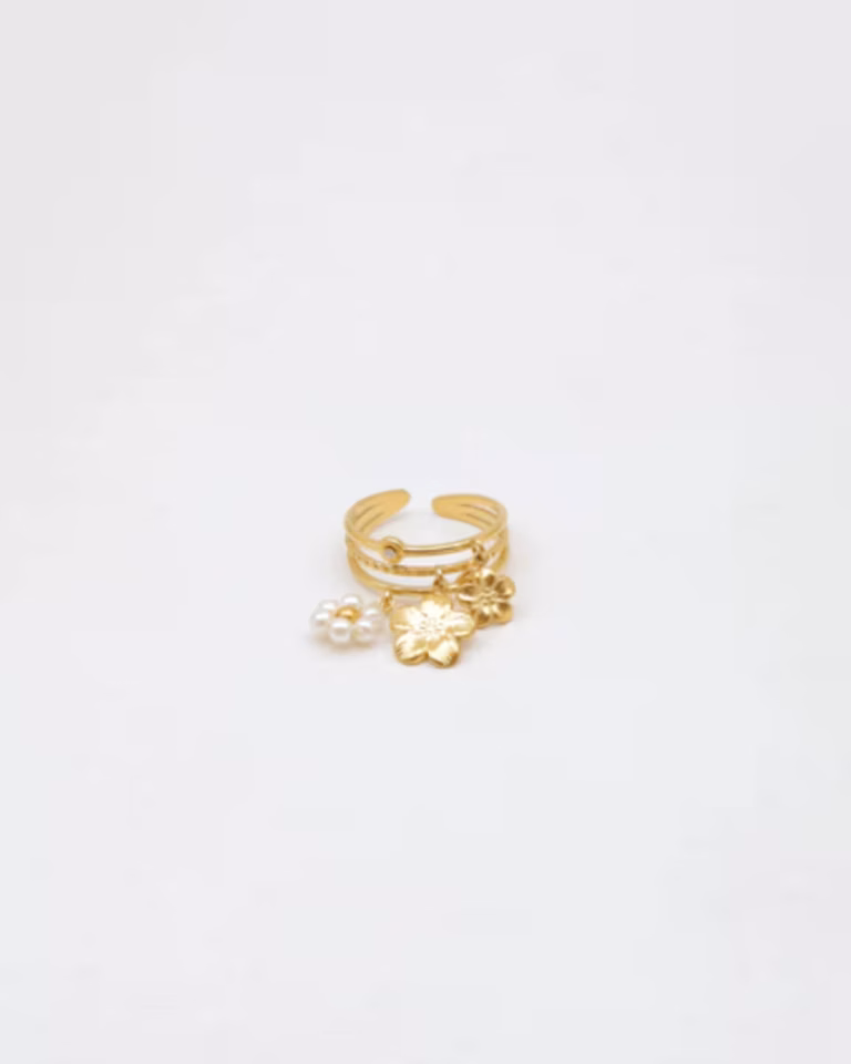 BLOSSOM & PEARL DROP RING 99920