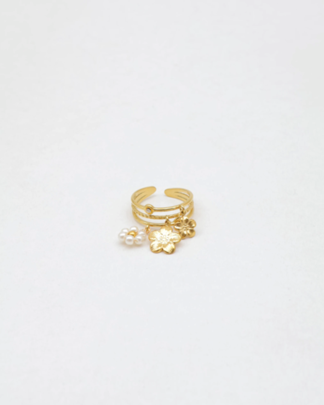 BLOSSOM & PEARL DROP RING 99920