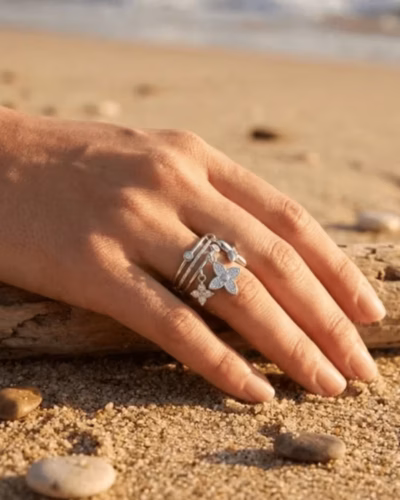TRIPLE BLOSSOM CHARM RING 928854