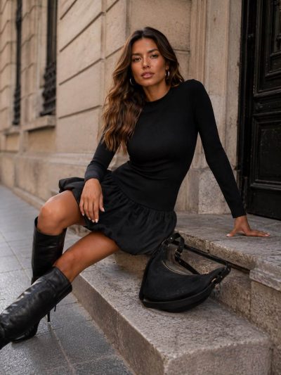 BUBBLE HEM CHIC DRESS — ΦΟΡΕΜΑΤΑ (7)