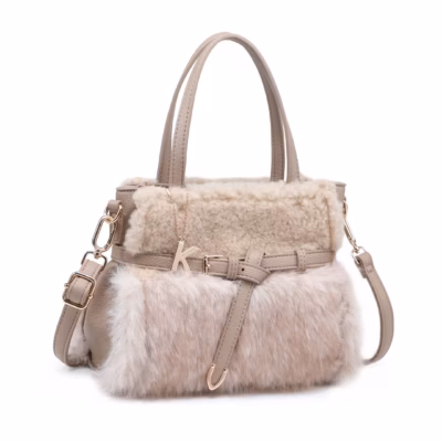 DUAL FAUX FUR TOTE BAG — ΤΣΑΝΤΕΣ (8)