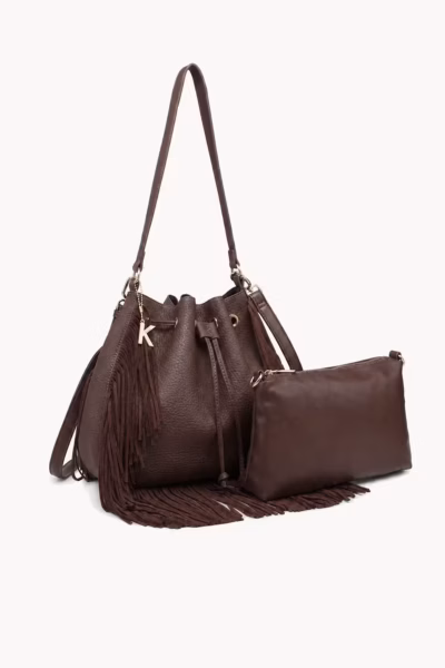 FRINGE BUCKET BAG SET — ΤΣΑΝΤΕΣ (1)