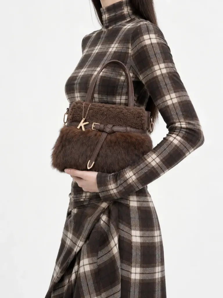 DUAL FAUX FUR TOTE BAG — ΤΣΑΝΤΕΣ