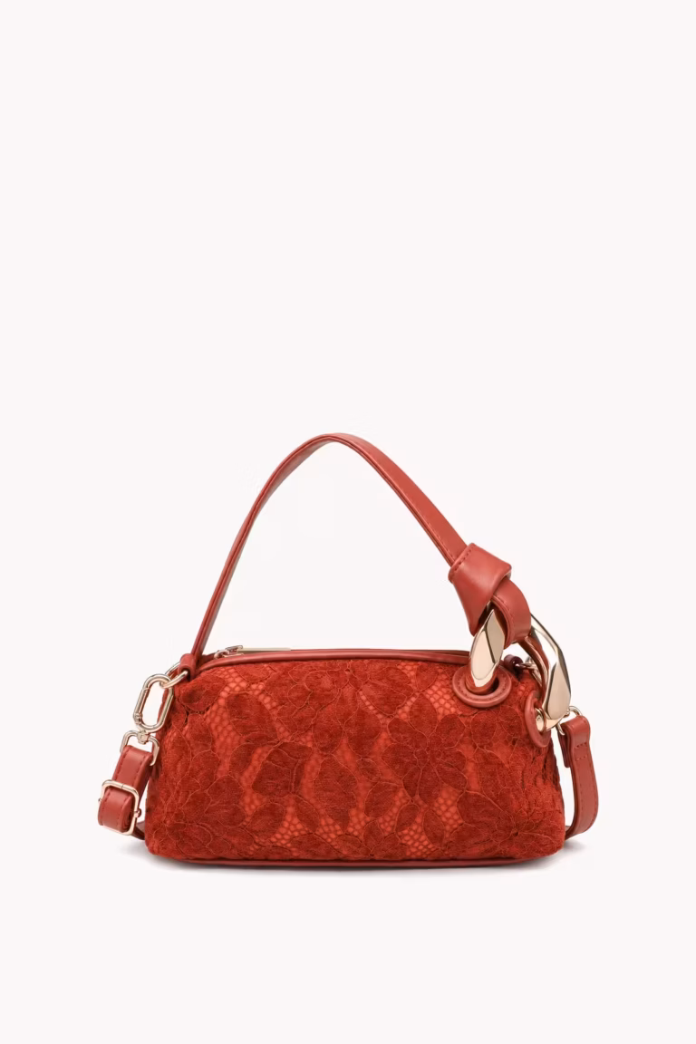 FLORAL LACE BAGUETTE BAG — ΤΣΑΝΤΕΣ
