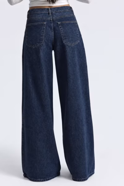 TEXTURED WAISTBAND PALAZZO JEANS — ΠΑΝΤΕΛΟΝΙΑ (3)