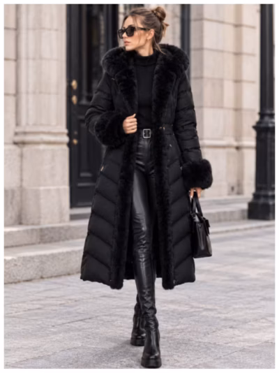 SIBERIA LUXE LONG BELTED PUFFER COAT — ΠΑΝΩΦΟΡΙΑ