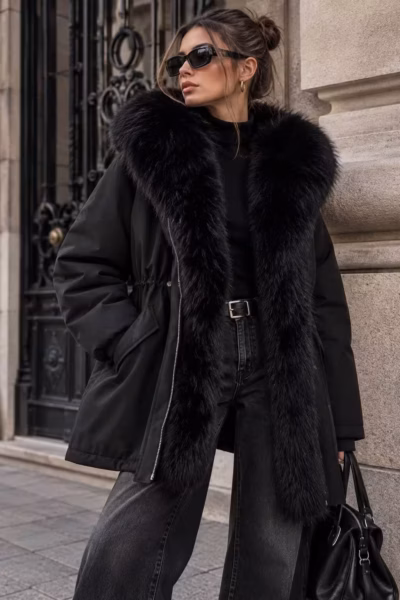 ALPINE LUXE FAUX FUR COLLAR PARKA — ΠΑΝΩΦΟΡΙΑ